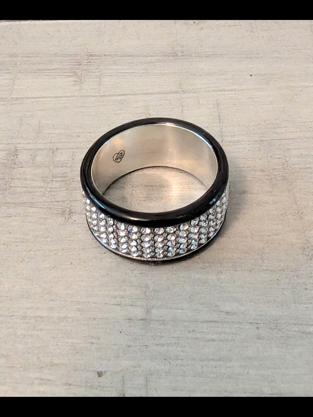 Brighton Meridian Band Ring Black Size 7.5-8